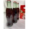 Image 2 : 6 Full Vintage Embossed C.C. Bottles Coke Classic With Original Carrier