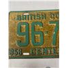 Image 2 : 1958 BC License Plate, Centenary 1858-1958