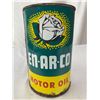 Image 2 : En-Ar-Co Vintage Motor Oil Quart, Good Gloss, Re-Applied Lid, Shows Some Wear