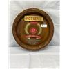 Image 1 : Vintage Potters 12 Year Fine Old Canadian Whiskey Barrel Shaped Sign, 18" Diameter