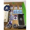 Image 2 : Lot Of Toronto Maple Leaf's Hockey Memorabilia, Star Hangers, Power Brights, Patches, Phone Case, Co