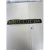 Image 1 : Vintage Robert E Lee Address Sign, 18"W x 2.5"T