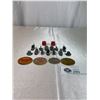 Image 1 : Vintage Metal Monopoly Pieces, Sambo's Wood Tokens, 1978 Calgary Stampede Dollar And New Westminster