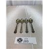 Image 1 : Set Of 4 Sterling Demitasse Spoons