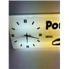 Image 2 : Vintage Light Up Double Sided Poulan Pro Light Up Sign With Clock 37"x14"x6"