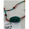 Image 2 : Navajo Style Turquoise + Coral Necklace