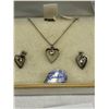 Image 2 : 1950's Rainbow Sterling Necklace and Earrings in Original Box