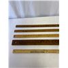 Image 2 : 5 Assorted Vintage Yard Sticks, Made In Canada