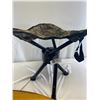 Image 2 : Camo Tripod Portable Boating And Hunting Seat And 2 54" Wooden Canoe Paddles In Good Shape