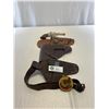 Image 1 : 3 Vintage Toy Cap Gun Leather Holsters