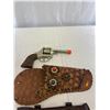 Image 2 : 3 Vintage Toy Cap Gun Leather Holsters
