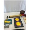 Image 2 : Lot Of Assorted Shell Items, Stickers, Lighter, Map, Etc.
