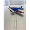 Image 1 : Vintage 1950's Hubley Kiddie Toy Die-Cast #495 Navy Fighter Bomber Plane, Adjustable Wing Tips And W