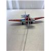 Image 2 : Vintage 1950's Hubley Kiddie Toy Die-Cast #495 Navy Fighter Bomber Plane, Adjustable Wing Tips And W