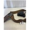 Image 2 : Antique Vintage Gun Holster And Belt With Cast Iron Car