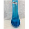Image 2 : Vintage Blue Pulled Glass Vase, 45"T x 9" Diameter