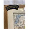 Image 2 : Lot Of 3 WW2 Items, Map (Double-Sided), Rare Photo And 1 Crest