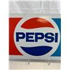 Image 2 : Vintage Pepsi Metal Sign From Top Of Cooler, 22"x10"