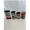 Image 1 : Nice Lot Of 4 Vintage Oil Tins