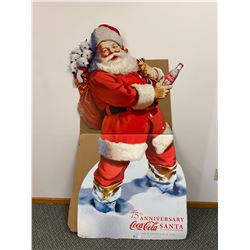 36"x48" 75th Anniversary Coca-Cola Santa Stand Up Display, LOCAL PICK UP ONLY