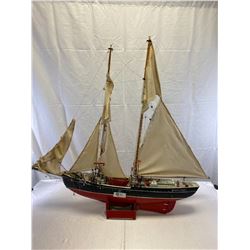 46"x40" Wooden Sail Boat On Stand, Nice Display, As Found