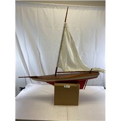 45"x42" Wooden Sail Boat, As Found, Nice Display