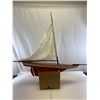 Image 2 : 45"x42" Wooden Sail Boat, As Found, Nice Display
