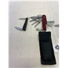 Image 2 : 3 Vintage Pocket Knives And One Utility Knife With Pouch