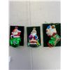 Image 3 : Set Of 6 Vintage Liu Bao Glass Christmas Ornaments, Beautiful Bright Colours