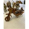 Image 2 : Nice Wooden Harley Davidson Motorcycle With Paper Weight AndWhere The Wild Things Are Toy Figures