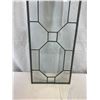 Image 2 : Very Nice 10"x 47 Etched Lead Glass Window