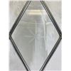 Image 2 : Very Nice 9"x 47 Etched Lead Glass Window