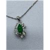Image 2 : 18k Gold Plate Jade Necklace