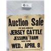 Image 2 : Vintage Jersey Cattle Auction Sale Poster By Gibson Limited Auctioneers Langley And Cloverdale