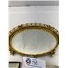 Image 2 : Nice Vintage Oval Mirrored Display Tray With Vintage Lipstick Holder And Souvenir Of The Rocky Mount