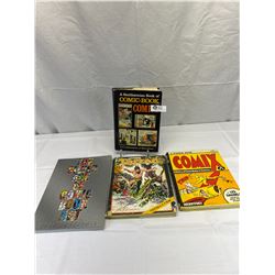 Nice Lot Of 4 Vintage Hardcover Comic Books, Tarzan, Superman, Etc.