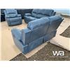 Image 4 : GREY RECLINING SOFA, LOVE SEAT, & CHAIR
