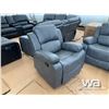 Image 5 : GREY RECLINING SOFA, LOVE SEAT, & CHAIR
