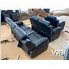 Image 3 : BLACK RECLINING SOFA, LOVE SEAT, & CHAIR