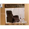 Image 1 : BLACK RECLINER ACCENT CHAIR & FOOT REST