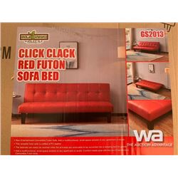 CLICK CLACK RED FUTON SOFA BED