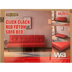 CLICK CLACK RED FUTON SOFA BED