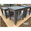 Image 6 : DISTRESSED GREY COFFEE TABLE SET