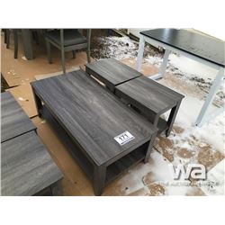 DISTRESSED GREY COFFEE TABLE SET