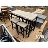 Image 4 : 5 PIECE COUNTER HEIGHT KITCHEN TABLE SET