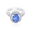 Image 1 : 14KT White Gold 2.81 ctw Tanzanite and Diamond Ring