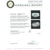 Image 4 : 14KT White Gold 1.43 ctw Emerald and Diamond Wedding Ring Set