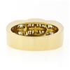 Image 7 : 14k Yellow Gold .95 ctw Baguette Cut Diamond Wavy Grooved Dual Row Band Ring