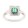 Image 3 : 0.41 ctw Emerald and Diamond Ring - 18KT White Gold