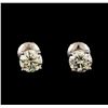 Image 1 : 14KT White Gold 1.34 ctw Diamond Solitaire Earrings